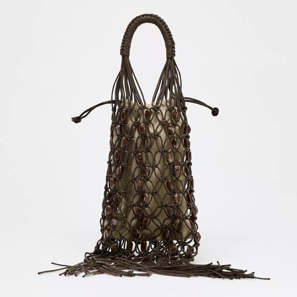 ZARA Beaded Bucket Bag - Picture 3 of 5